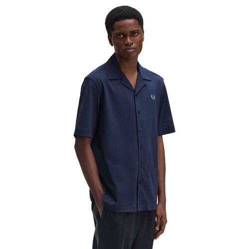 Fred Perry Compress Mesh Revere Collar Shirt
